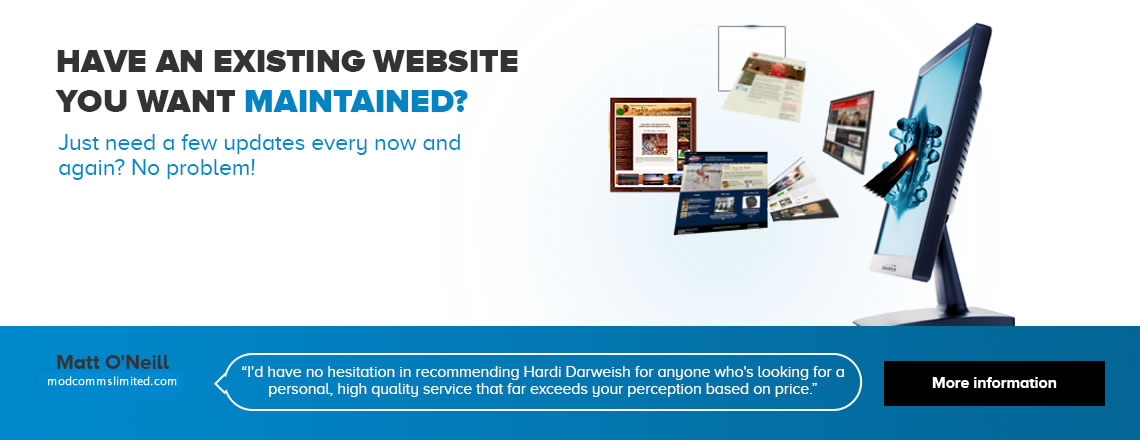 web designer Chandlers Ford maintenance